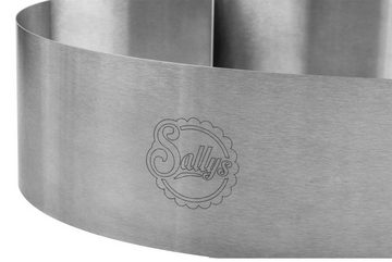 Sallys Herzkuchenform Sallys Herzbackform aus Edelstahl 28 cm, gleichmäßiges Aufgehen, Edelstahl und rostfrei
