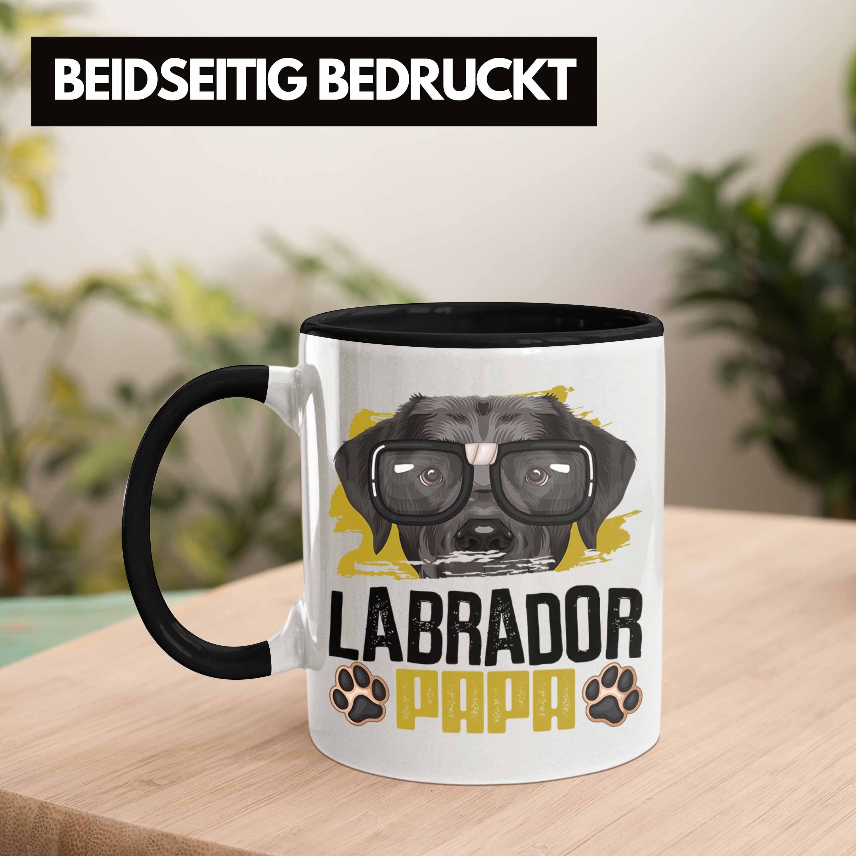 Tasse Geschenk Geschenkidee Schwarz Lab Labrador Spruch Trendation Tasse Besitzer Lustiger Papa