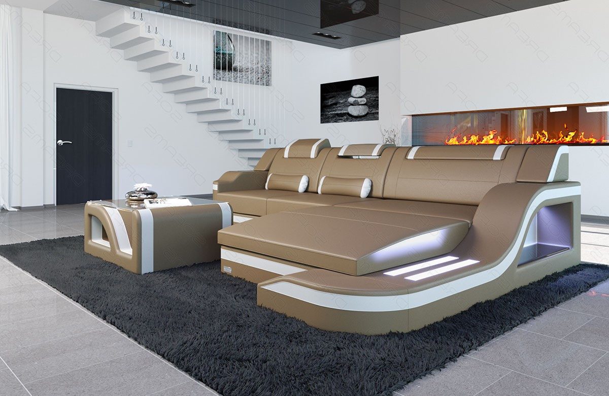 Sofa Dreams Ecksofa Ledersofa Palermo L günstig online kaufen