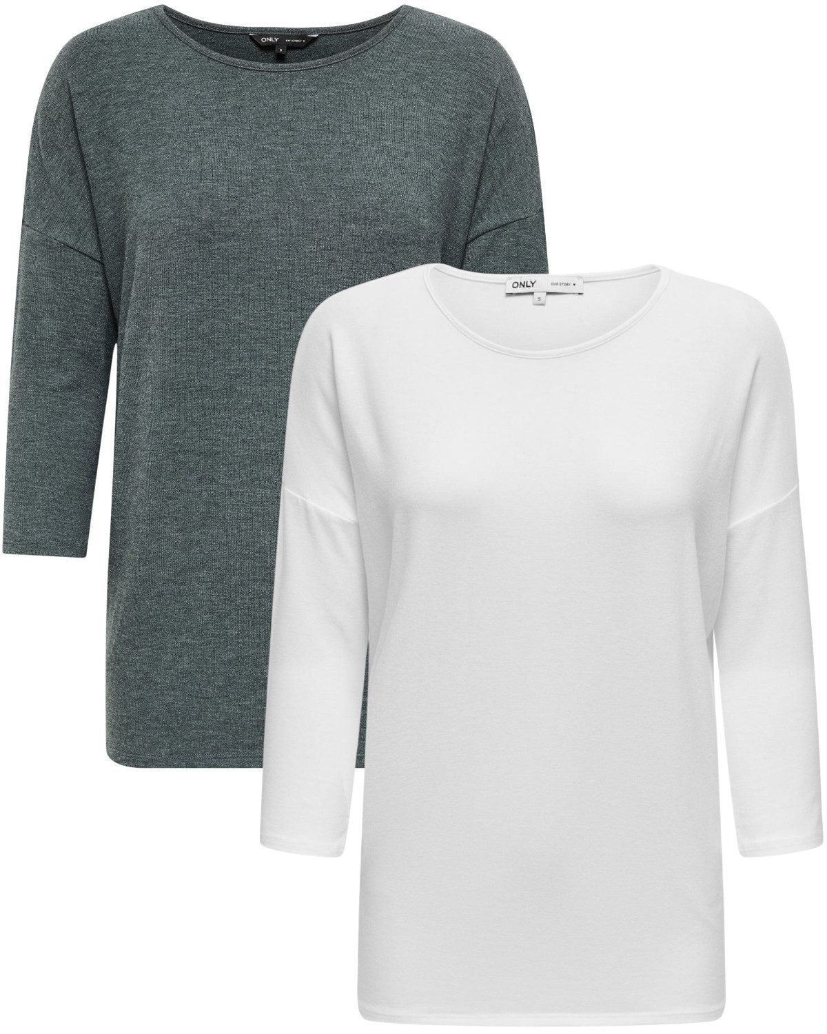 ONLY 3/4 Arm-Pullover (Set, 2er-Pack) Locker geschnitten günstig online kaufen