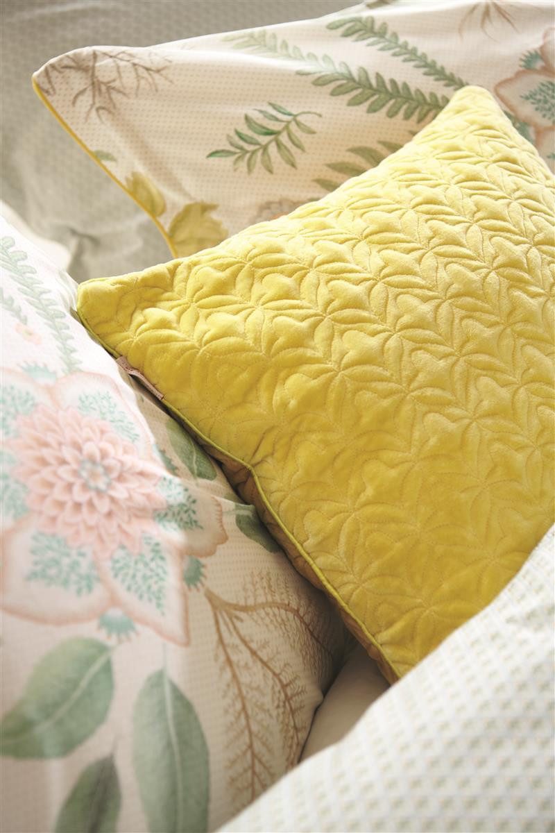 PiP Studio Dekokissen Quilty Dreams Kissen bright yellow 45x45cm (1 Stück)