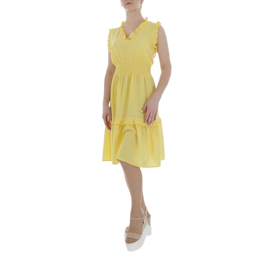 Ital-Design Sommerkleid Damen Freizeit Stufenkleid (85941318) Rüschen Somme günstig online kaufen