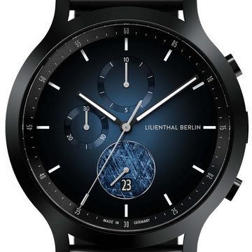 Lilienthal Berlin Chronograph Chronograph LE Meteorite IV - Edelstahl Schwarz