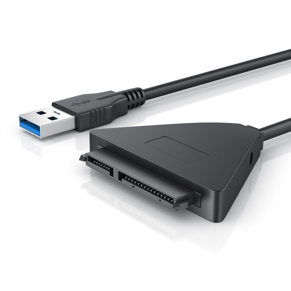 opgroeien rust deuropening CSL Computer-Adapter zu SATA 3.0 / 6GB, USB 3.0 Typ A, 20 cm, USB 3.0 zu  SATA I/II/III Kabel ohne Netzteil - 2,5" & 3,5" HDD + SSD