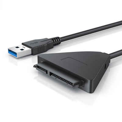 CSL Computer-Adapter zu SATA 3.0 / 6GB, USB 3.0 Typ A, 20 cm, USB 3.0 zu SATA I/II/III Kabel ohne Netzteil - 2,5" & 3,5" HDD + SSD