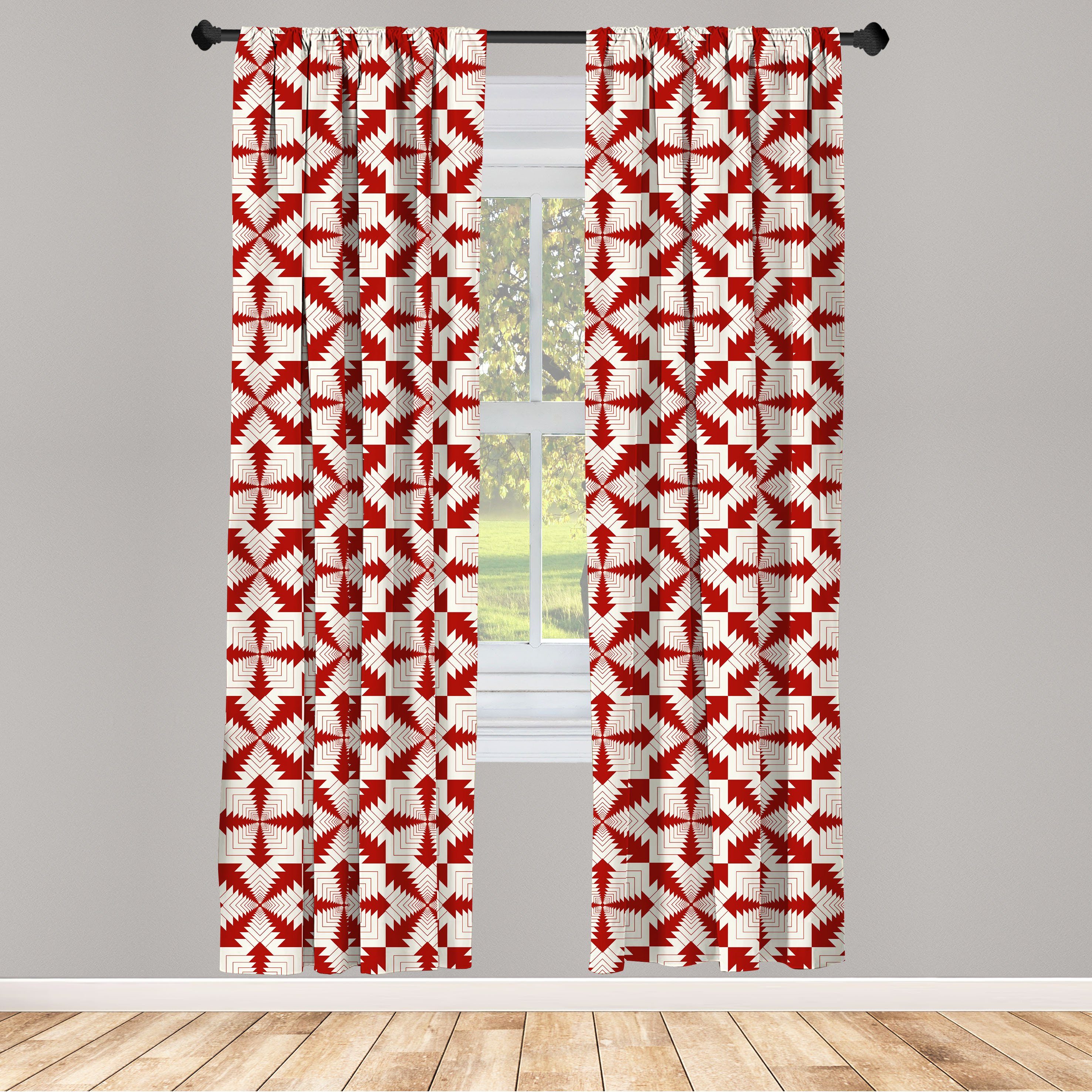 Gardine Vorhang Abstrakt Frames Microfaser, für verflochtene Schlafzimmer Moderne Dekor, Abakuhaus, Wohnzimmer