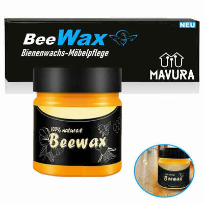 MAVURA BeeWax Original natürliches Bienenwachs Möbelpflege Politur Schutzwachs, Möbelwax Holzpflege Möbel Pflege Schrank (1KG/152,8)