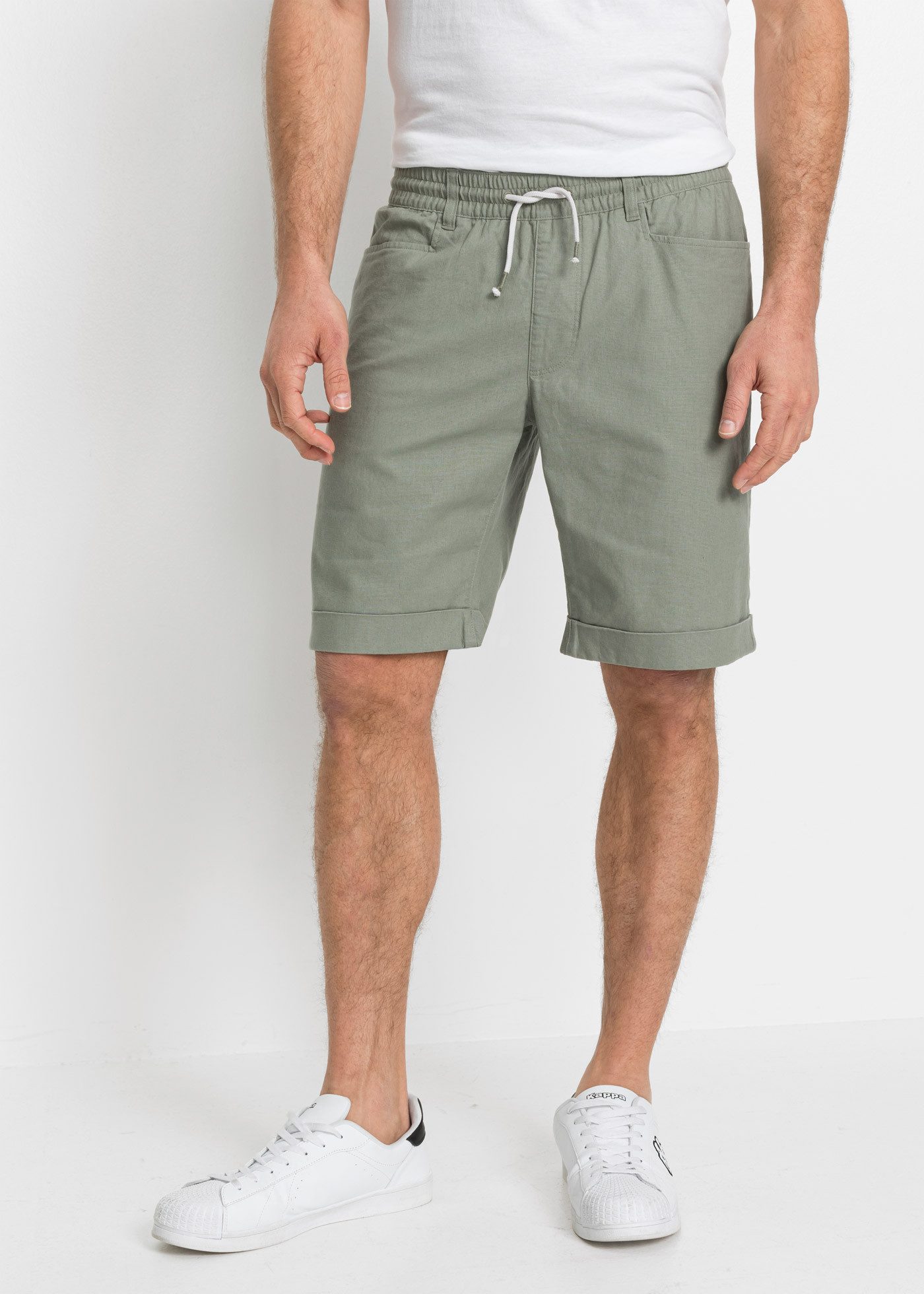 bonprix Bermudas aus Leinen-Baumwoll-Mix, Regular Fit, lässiger Stil