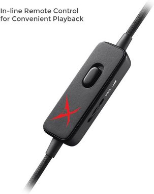 Creative Sound BlasterX H3 Gaming-Headset (Mikrofon abnehmbar, Rauschunterdrückung, für PC, PS4 und XBOX One)