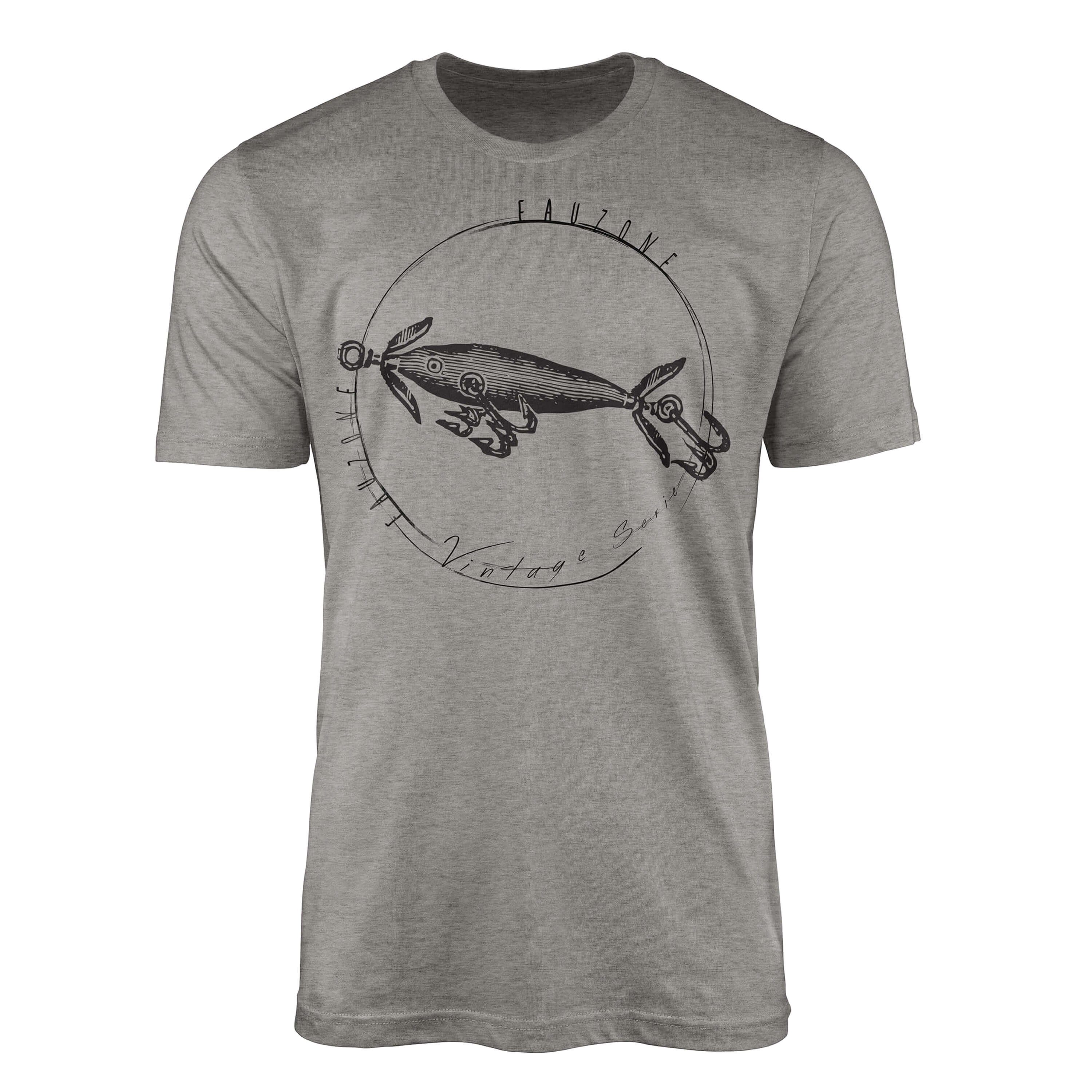 Sinus Art Ash T-Shirt T-Shirt Vintage Fischhaken Herren