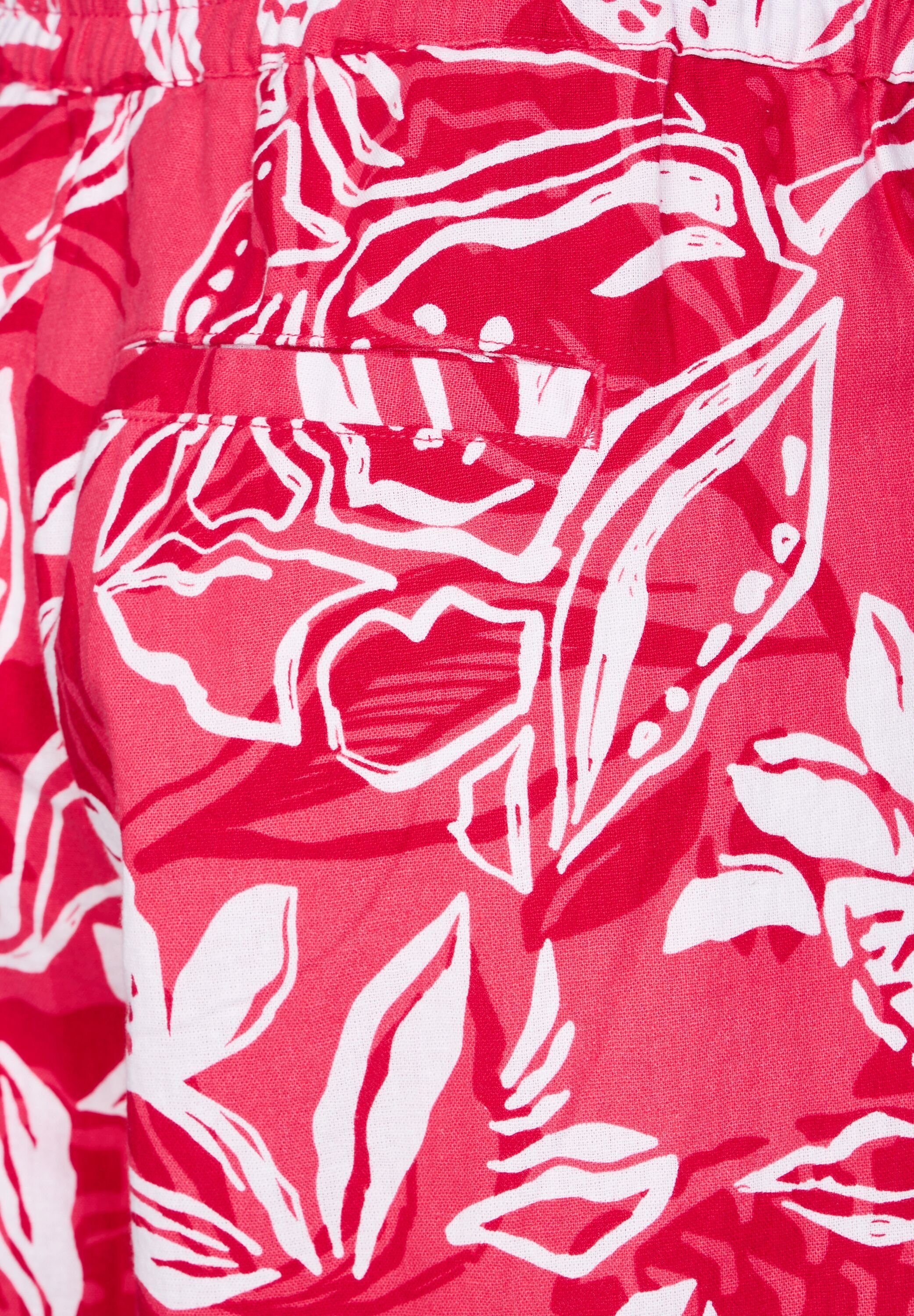 Blumenprint Cecil mit allover red strawberry Stoffhose