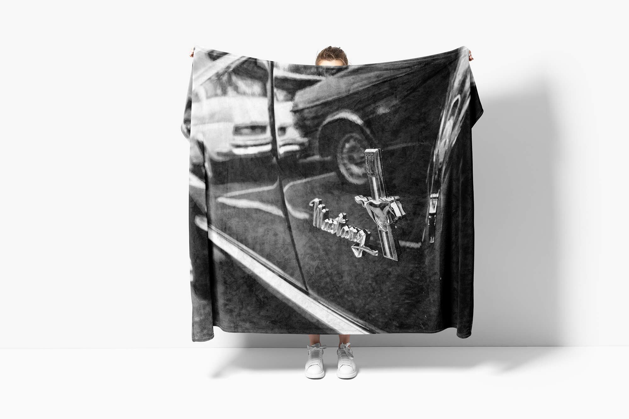 Handtücher Handtuch Strandhandtuch Saunatuch Kuscheldecke mit Fotomotiv Ford Mustang 66er, Baumwolle-Polyester-Mix (1-St), Handtuch
