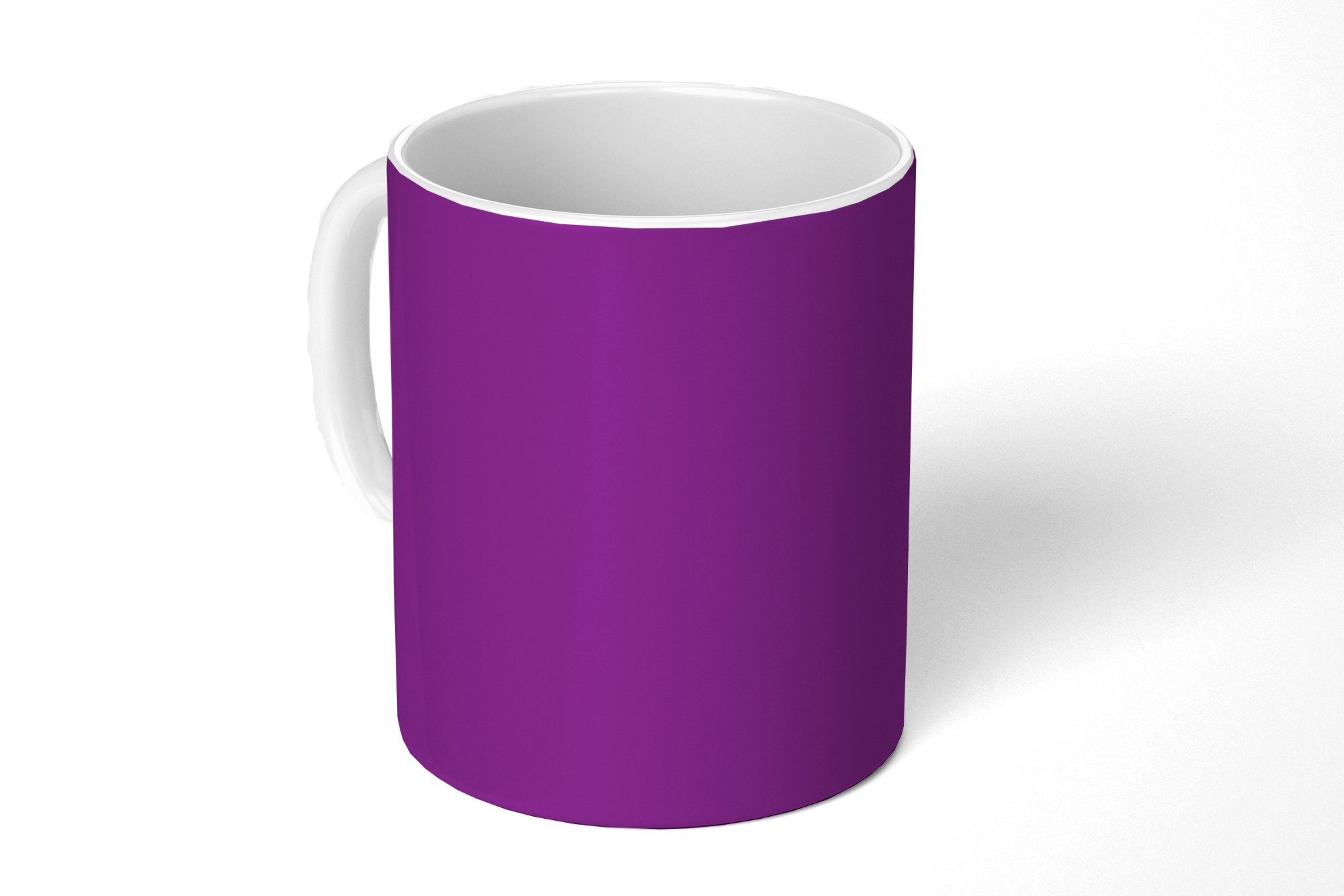 MuchoWow Tasse Lila - Farben - Unifarben, Keramik, Kaffeetassen, Teetasse, Becher, Teetasse, Geschenk