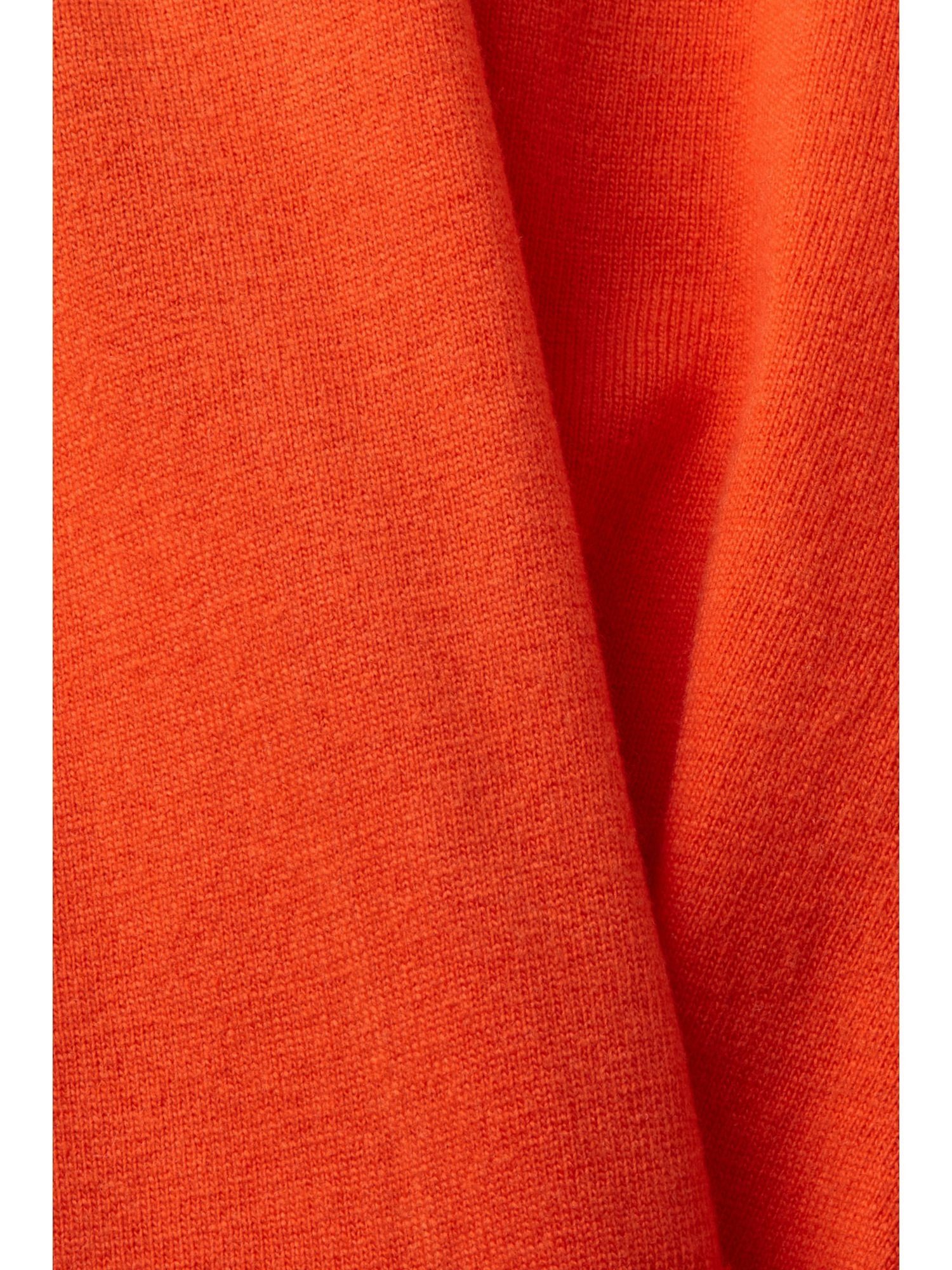 Collection (1-tlg) ORANGE mit Cardigan Esprit V-Ausschnitt Strickjacke RED