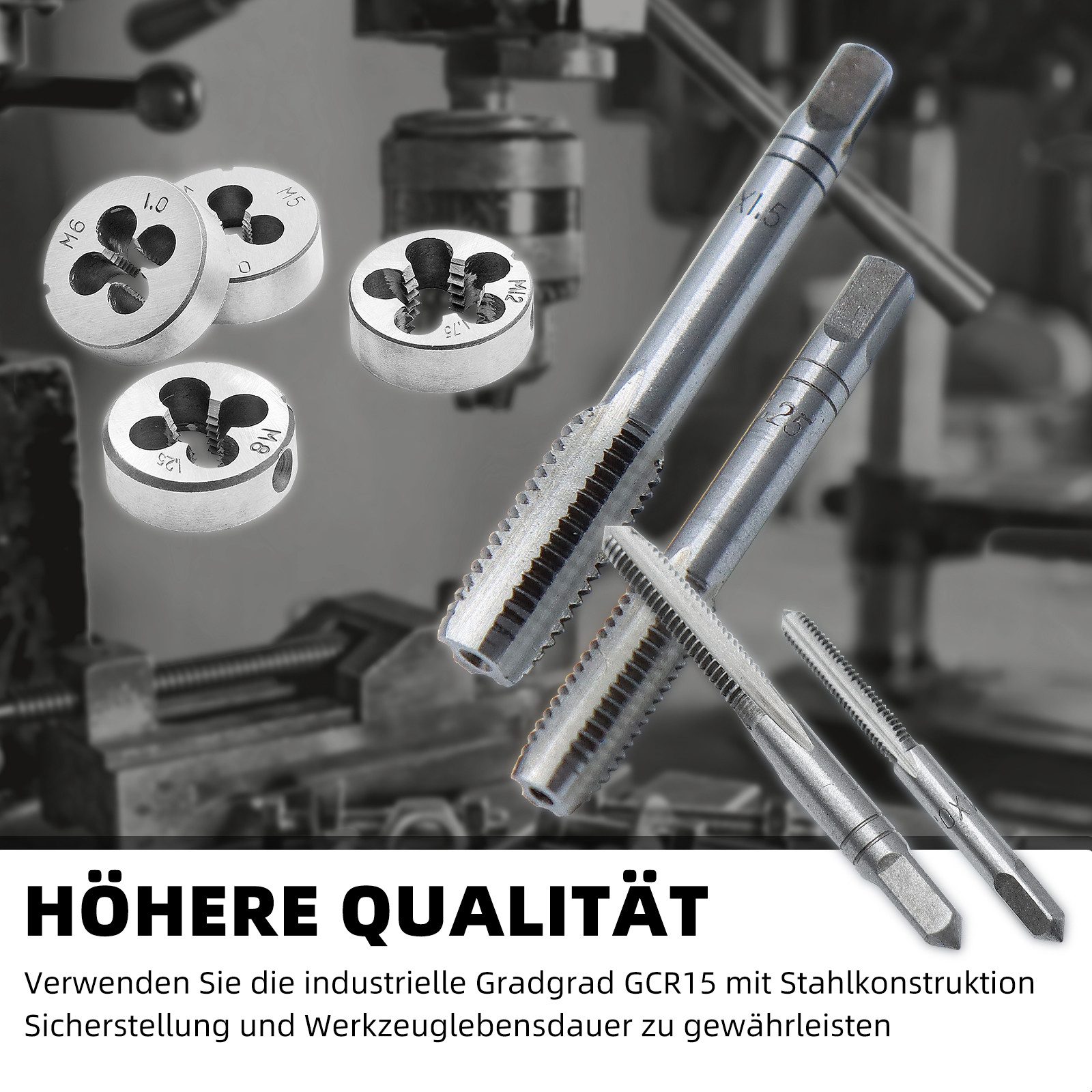 CCLIFE Gewindebohrer M2-M18 Gewindeschneider Satz Gewinde günstig online kaufen