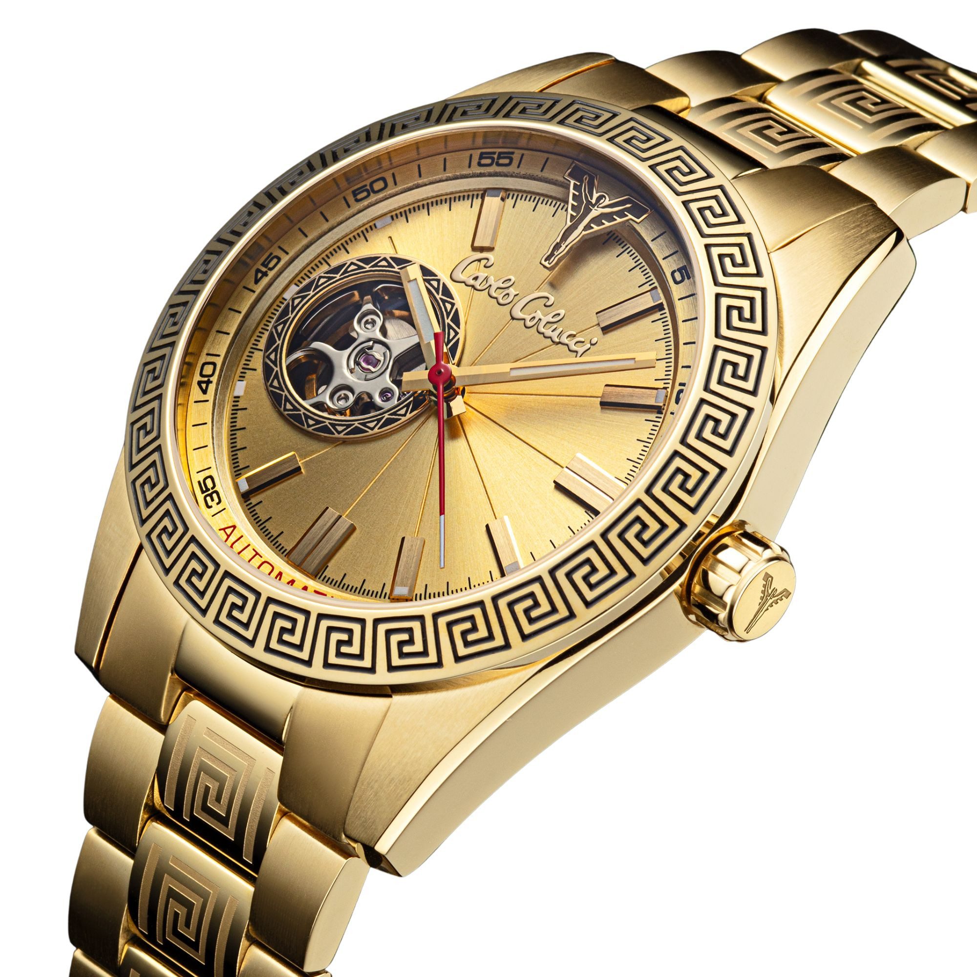 CARLO COLUCCI Automatikuhr CC303-1, Armbanduhr, Herrenuhr, Mechanische Uhr, Edelstahlarmband, analog