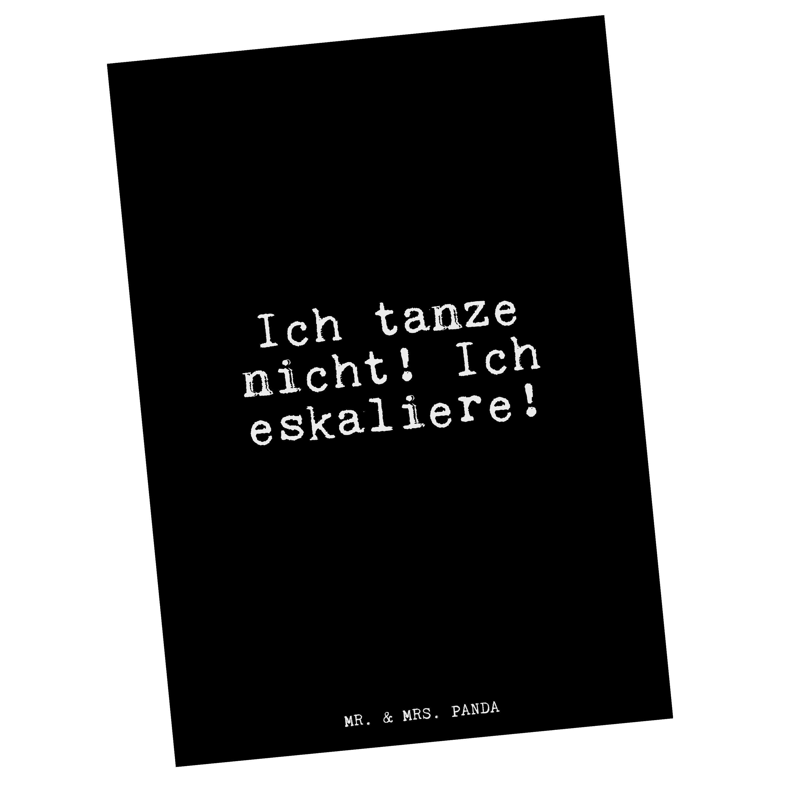 Mr. & Mrs. Tanzen Geschenk, Party Zi Schwarz - nicht! Feiern, Postkarte Ich Panda Ich... tanze 