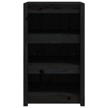 vidaXL Garten-Geräteschrank Outdoor-Küchenschrank Schwarz 55x55x92 cm Massivholz Kiefer Terrassens