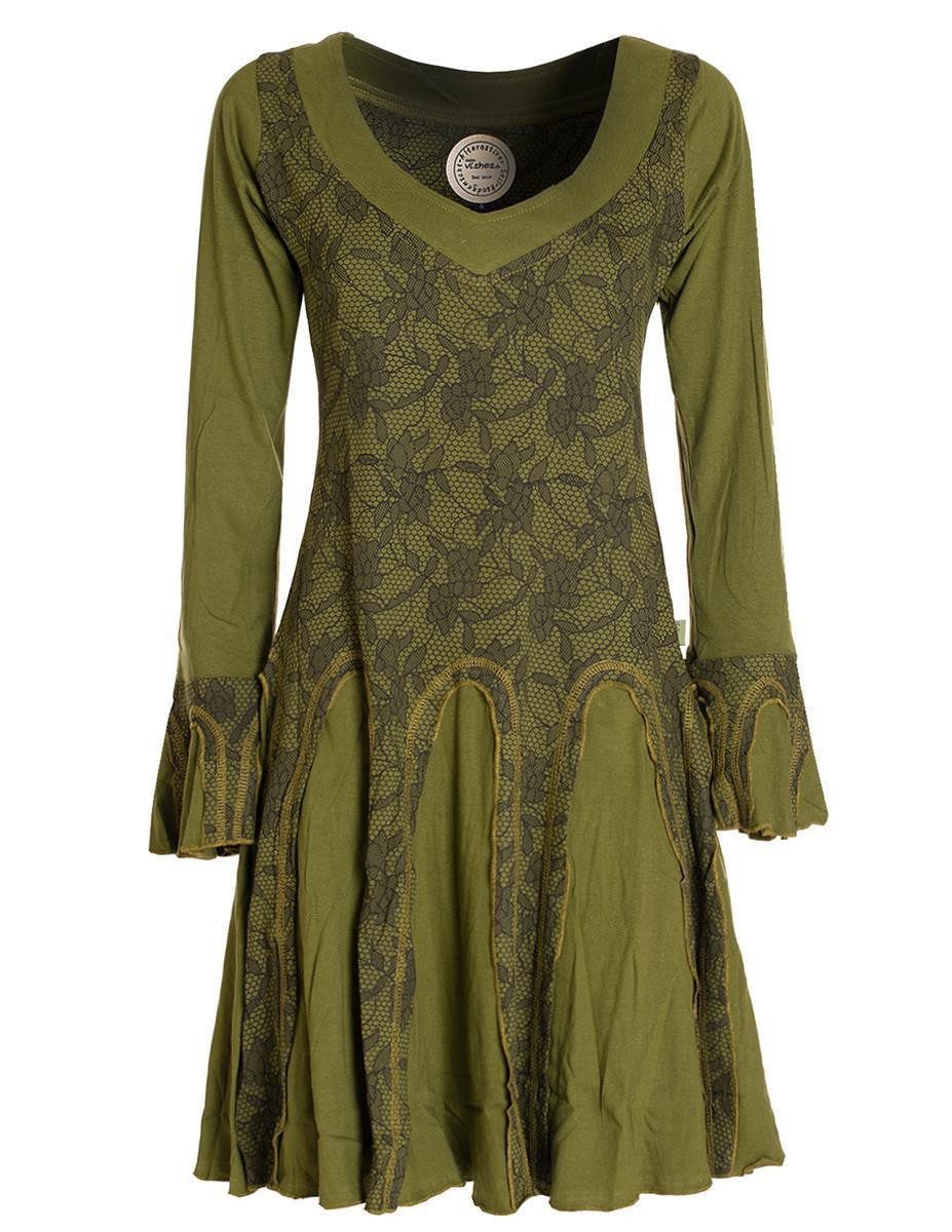 Jerseykleid Damen Langarm Longshirt-Kleid Sweatkleid Shirt-Kleid Tunika-Kleid