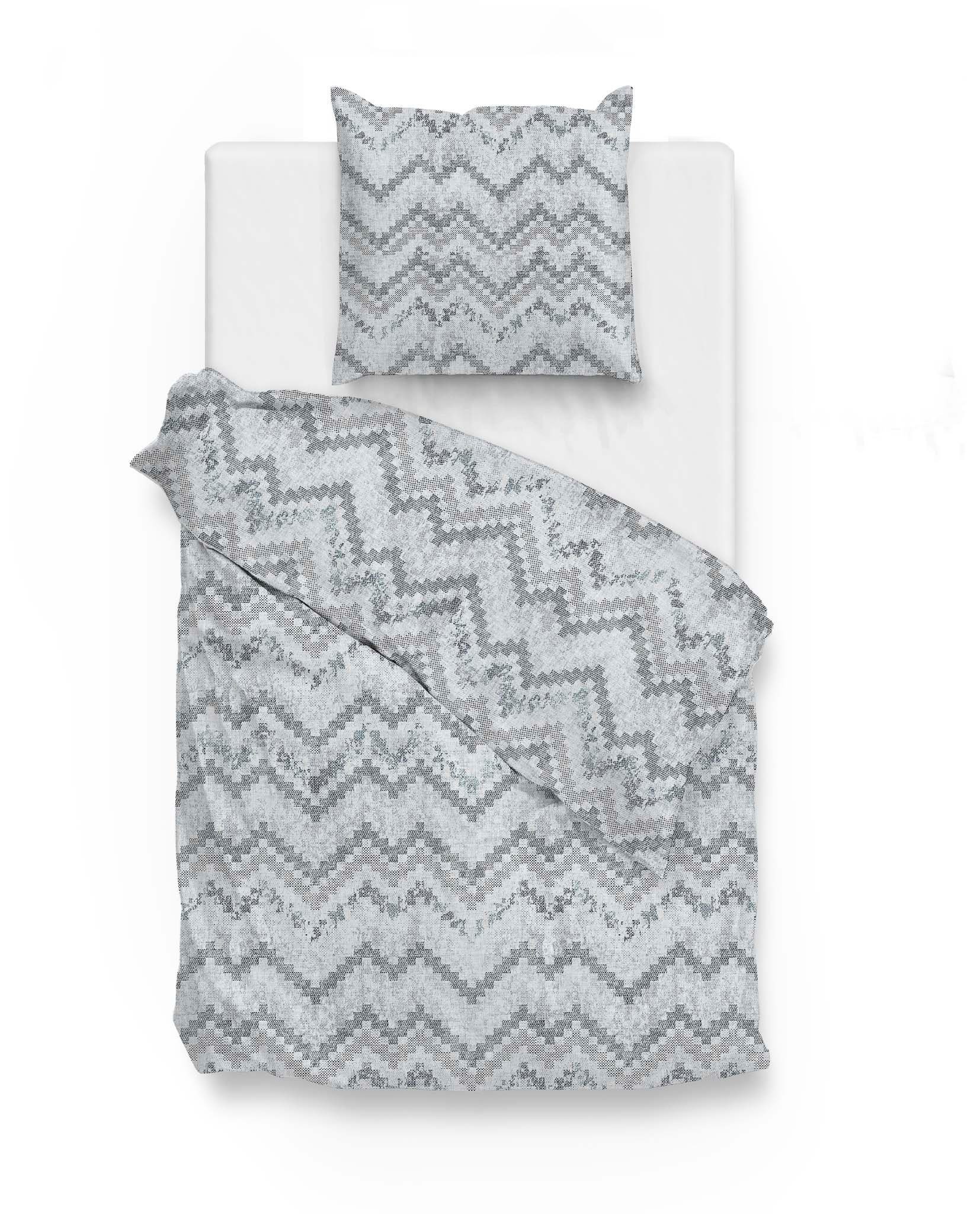 ZO HOME Bettwäsche Samanta Bettwäsche 135 Blue 135x200, Bettbezug Kopfkissenbezug Set kuschelig weich hochwertig