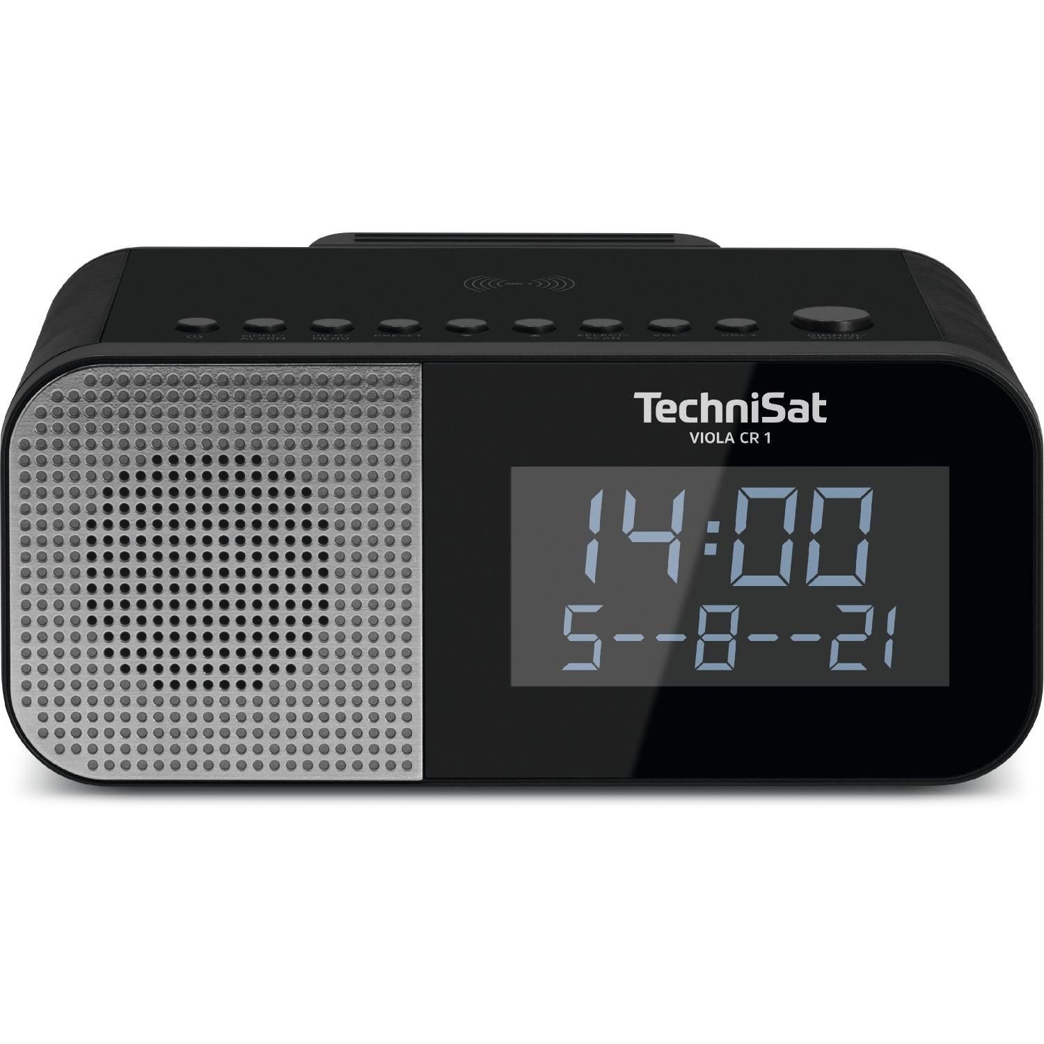 TechniSat VIOLA CR 1 D Wireless TechniSat Datumsanzeige, Digitalradio UKW-Radio Zwei Digitalradio, und (DAB) Radiowecktimer Uhr- Display Charging (DAB+ möglich)