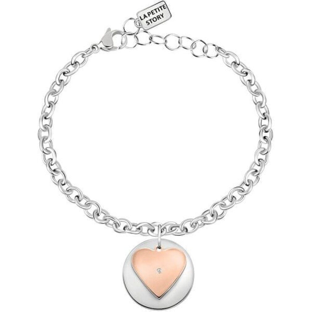 La Petite Story Armband Bicolor bracelet with heart decoration LPS05APY04