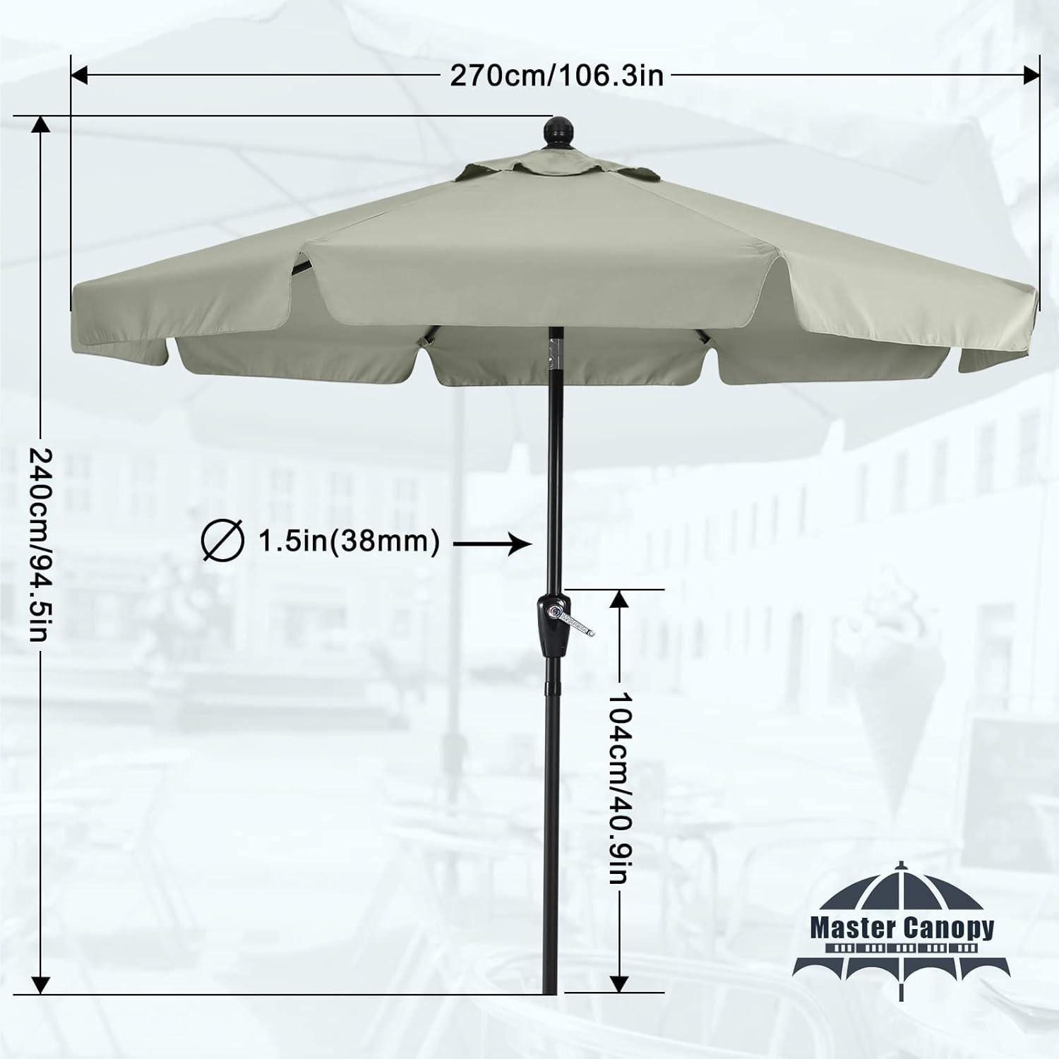 MasterCanopy Sonnenschirm 270 cm Sonnenschirm mit günstig online kaufen