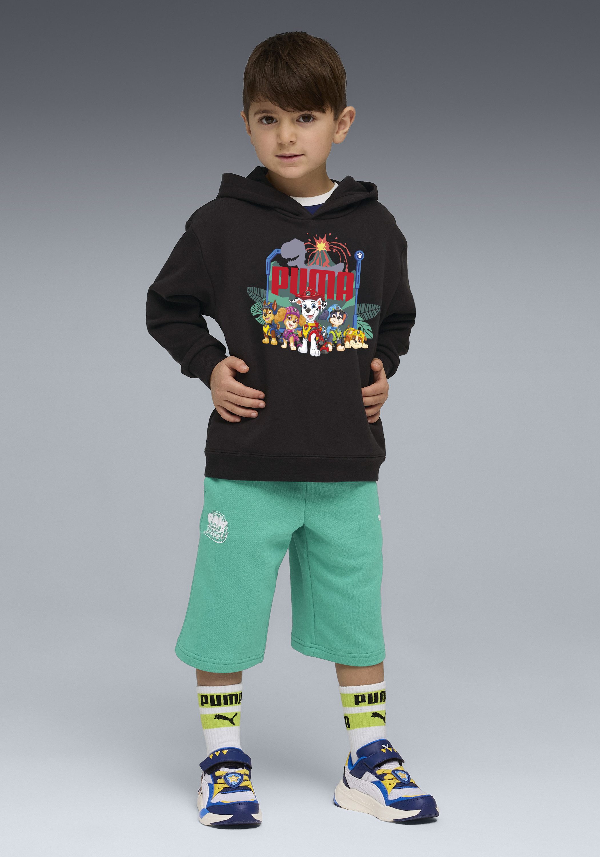 PUMA Kapuzensweatshirt X PAW PATROL GRAPHIC HOODIE TR für Kinder, Regular Fit, mit Kapuze, mit Kängurutasche