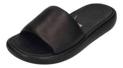 Fitflop iQUSHION D-LUXE PADDED LEATHER SLIDES Zehentrenner Black