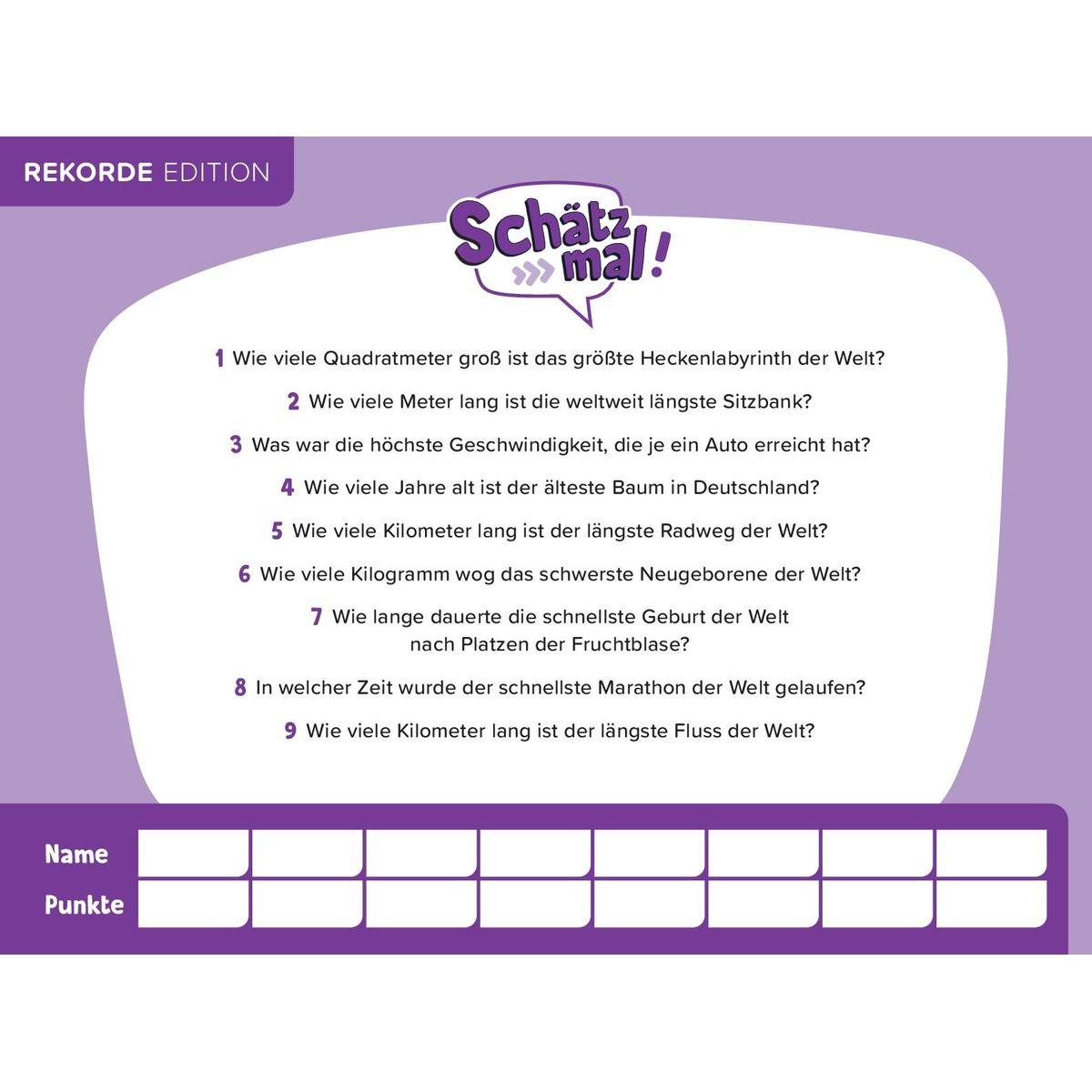 SMV Spiel Quiz Schätz mal! Mixed Edition