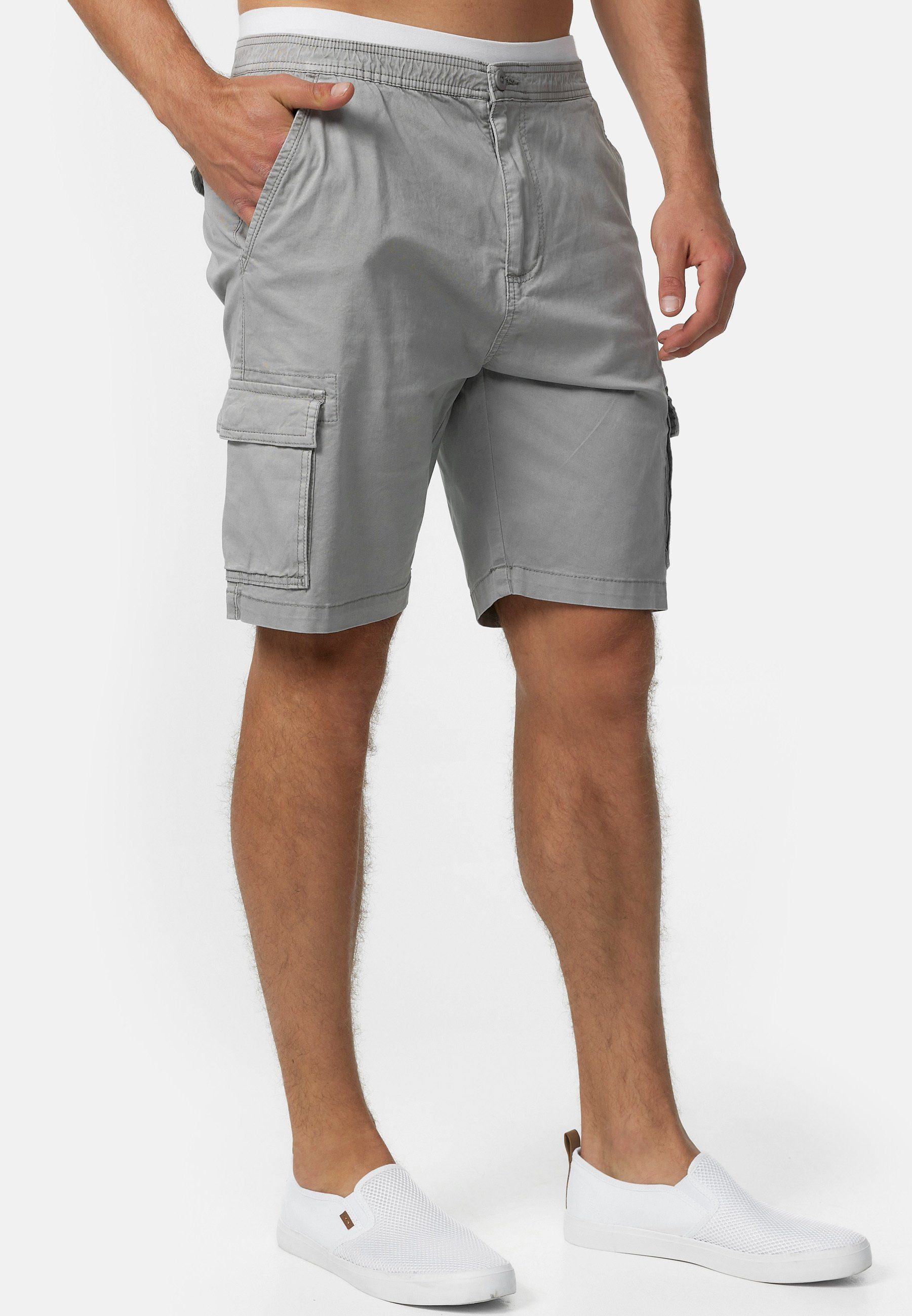 Indicode Cargoshorts Herren Kinnaird Cargo Shorts Herrenshorts aus elastischer Baumwoll-Qualität