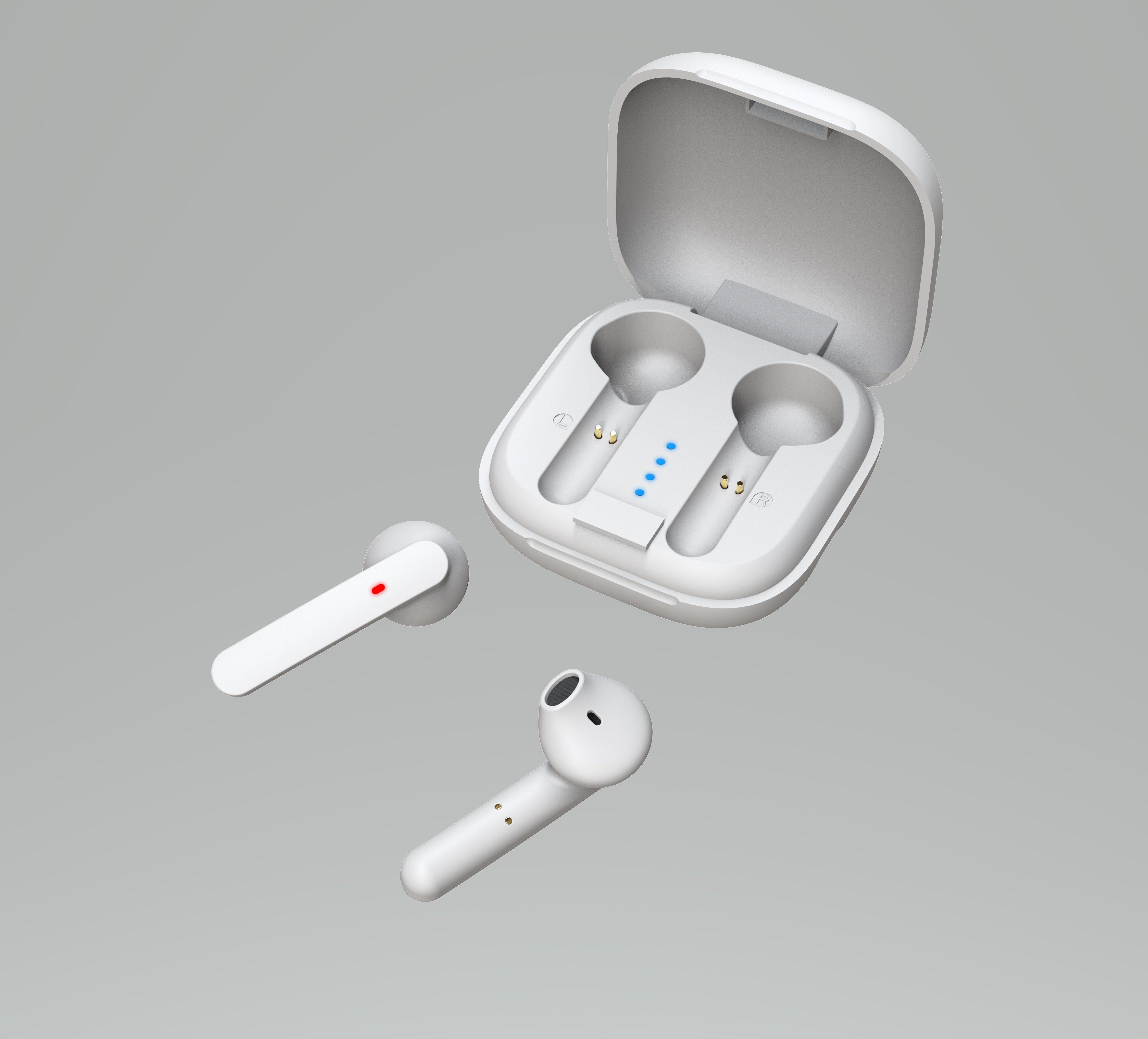 Onestyle T2 weiss wireless In-Ear-Kopfhörer (Bluetooth, In-Ear Kopfhörer  mit Ladebox für Unterwegs)