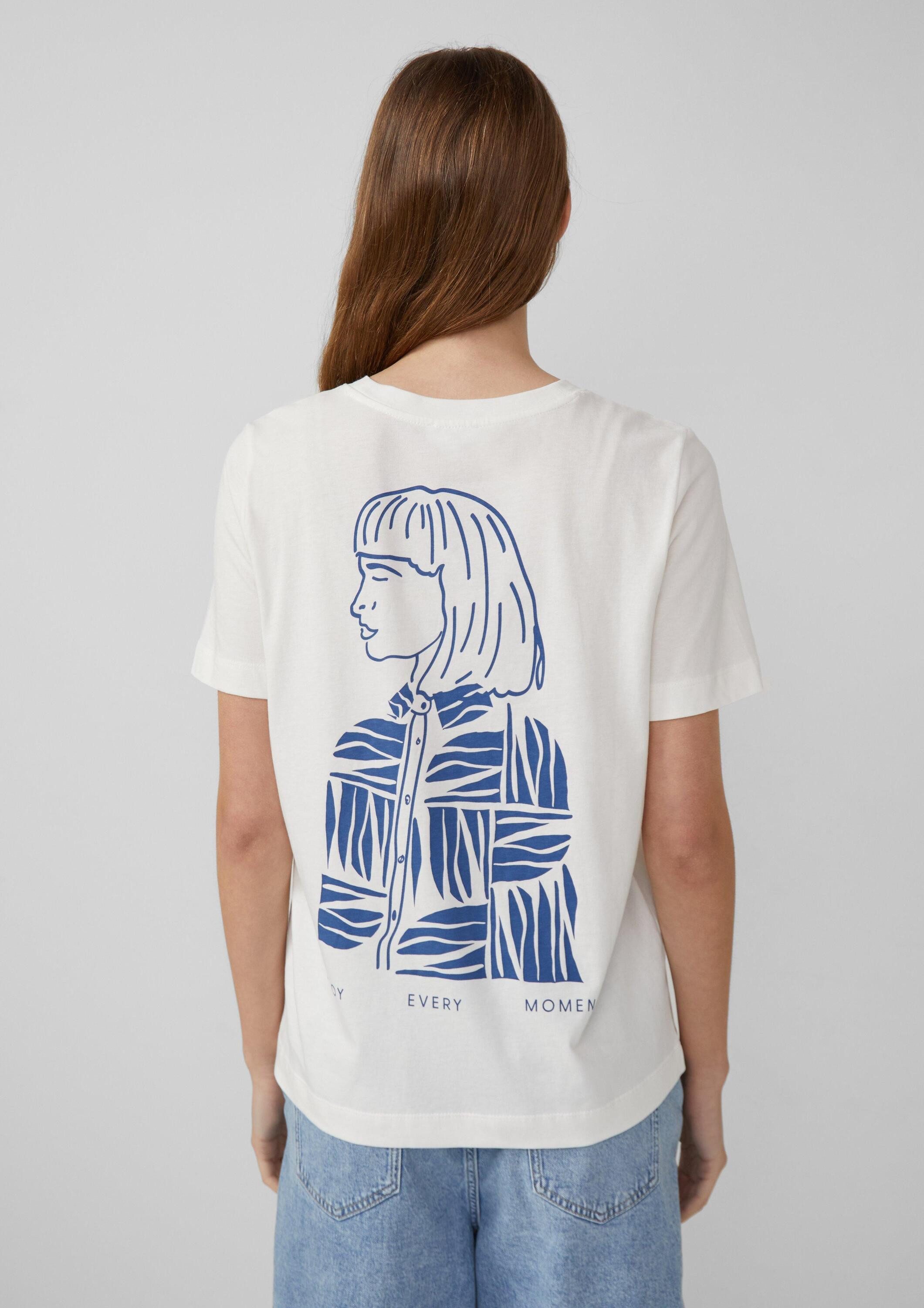 s.Oliver Kurzarmshirt T-Shirt T-Shirt im Relaxed Fit mit Front- und Rückenp günstig online kaufen