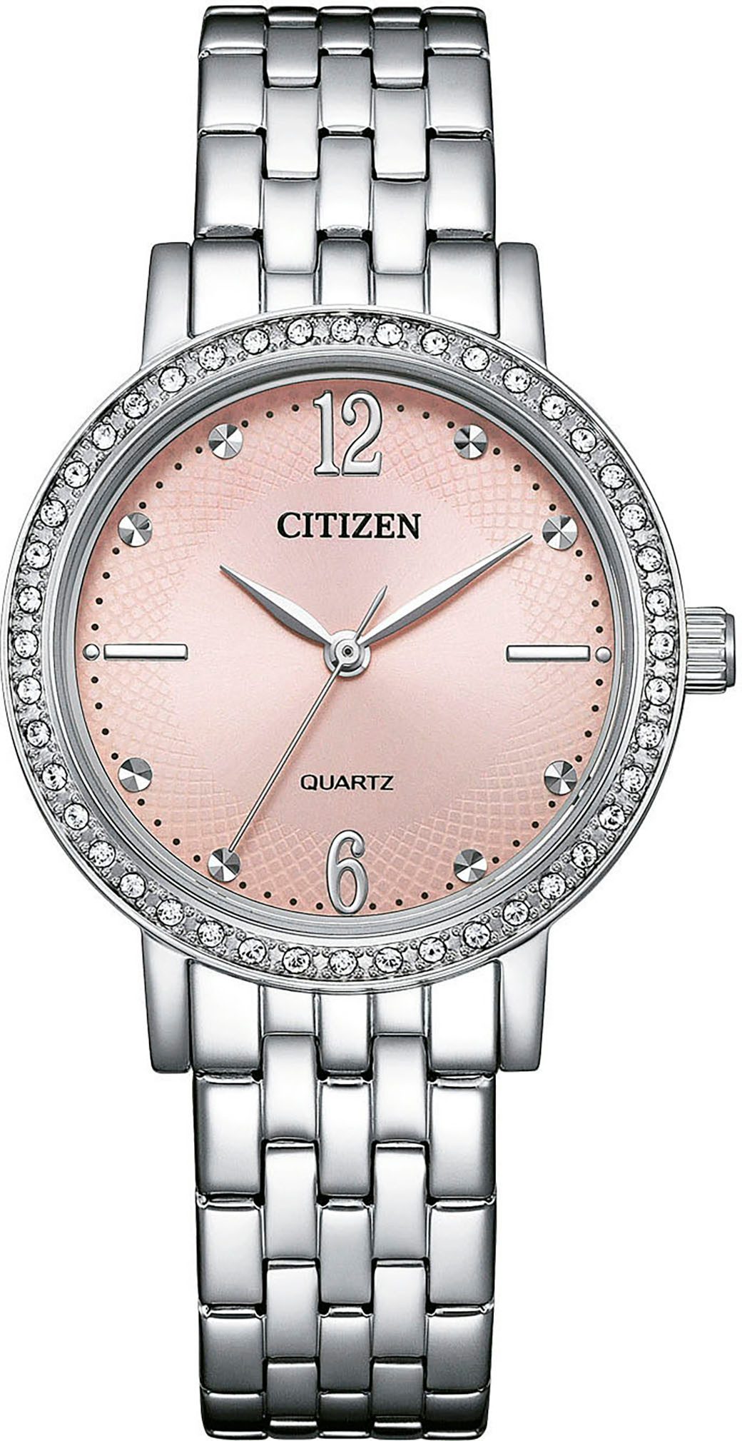 Citizen Quarzuhr EL3100-55W, Armbanduhr, Damenuhr, Edelstahlarmband, günstig online kaufen