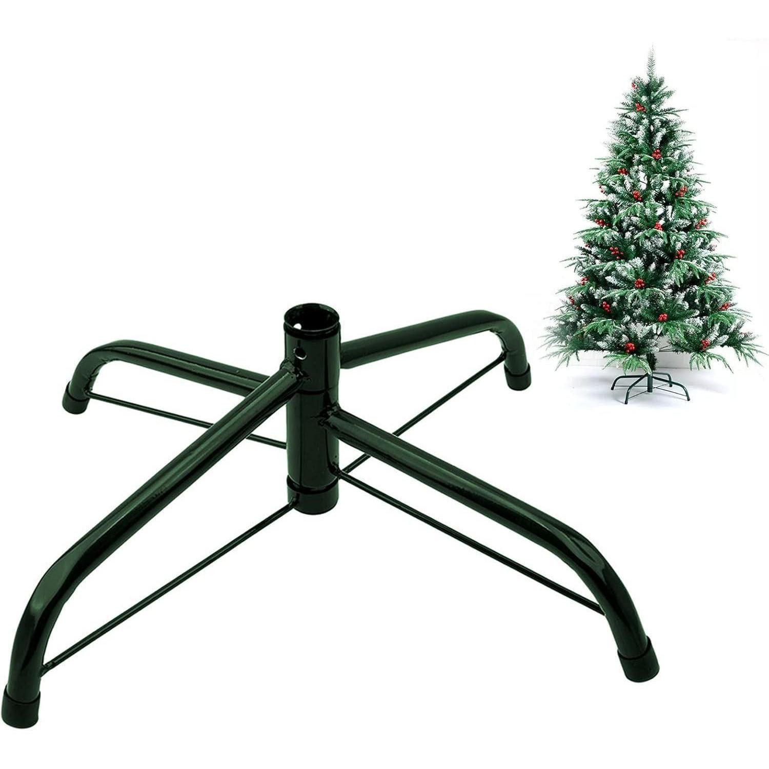 LuxusKollektion Christbaumständer Weihnachtsbaumständer Faltbarer Christbaumständer Metall Gummifüße