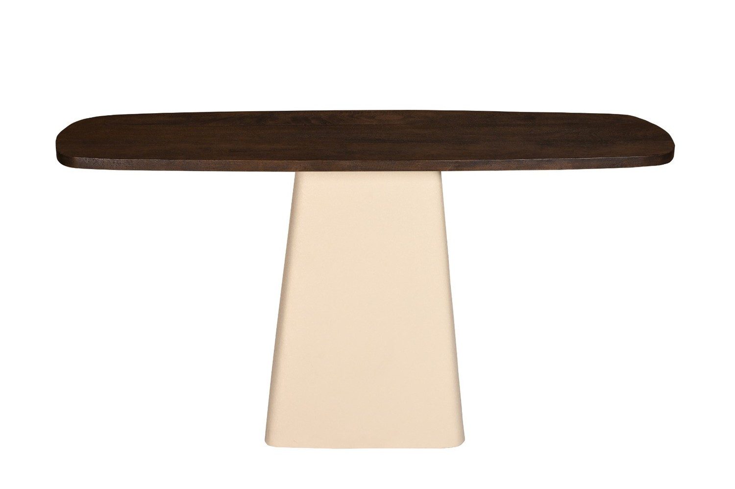 Natur24 Beistelltisch Brix Konsolentisch 140x40x76 cm Mangoholz Stahl Natur Weiß