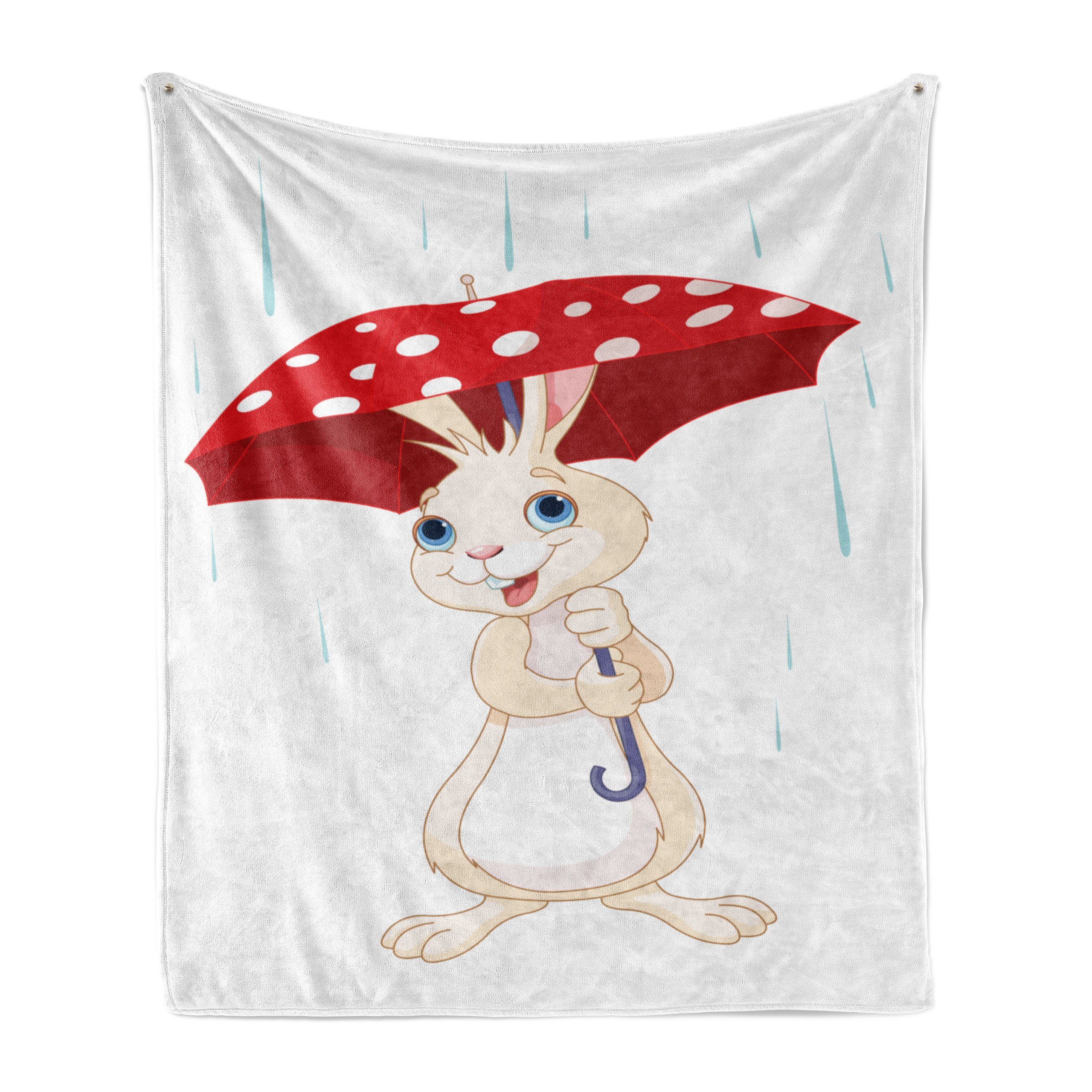 Regenschirm Plüsch Abakuhaus, Little mit für den Innen- und Gemütlicher Wohndecke Animal Hase Außenbereich,