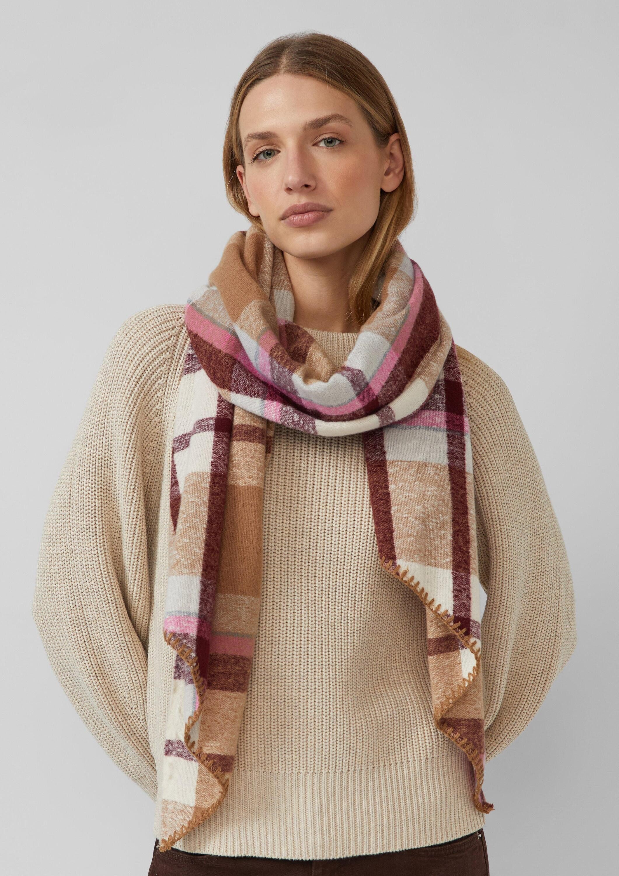 s.Oliver Schal Tuch, Schal mit Karo-Muster günstig online kaufen