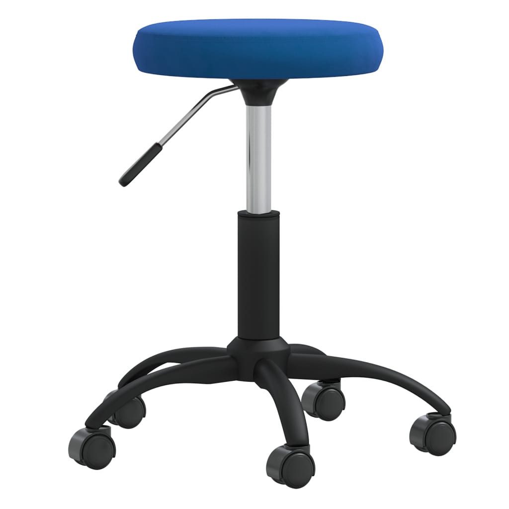 furnicato Bürostuhl Verstellbarer Samt Blau 31 x (42-54) cm (1 St), Drehbarer Schreibtischstuhl mit Gasfeder für das Heimbüro