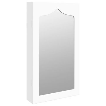 vidaXL Spiegel Schmuckschrank mit Spiegel Wandmontage Weiß 37,5x10x67 cm