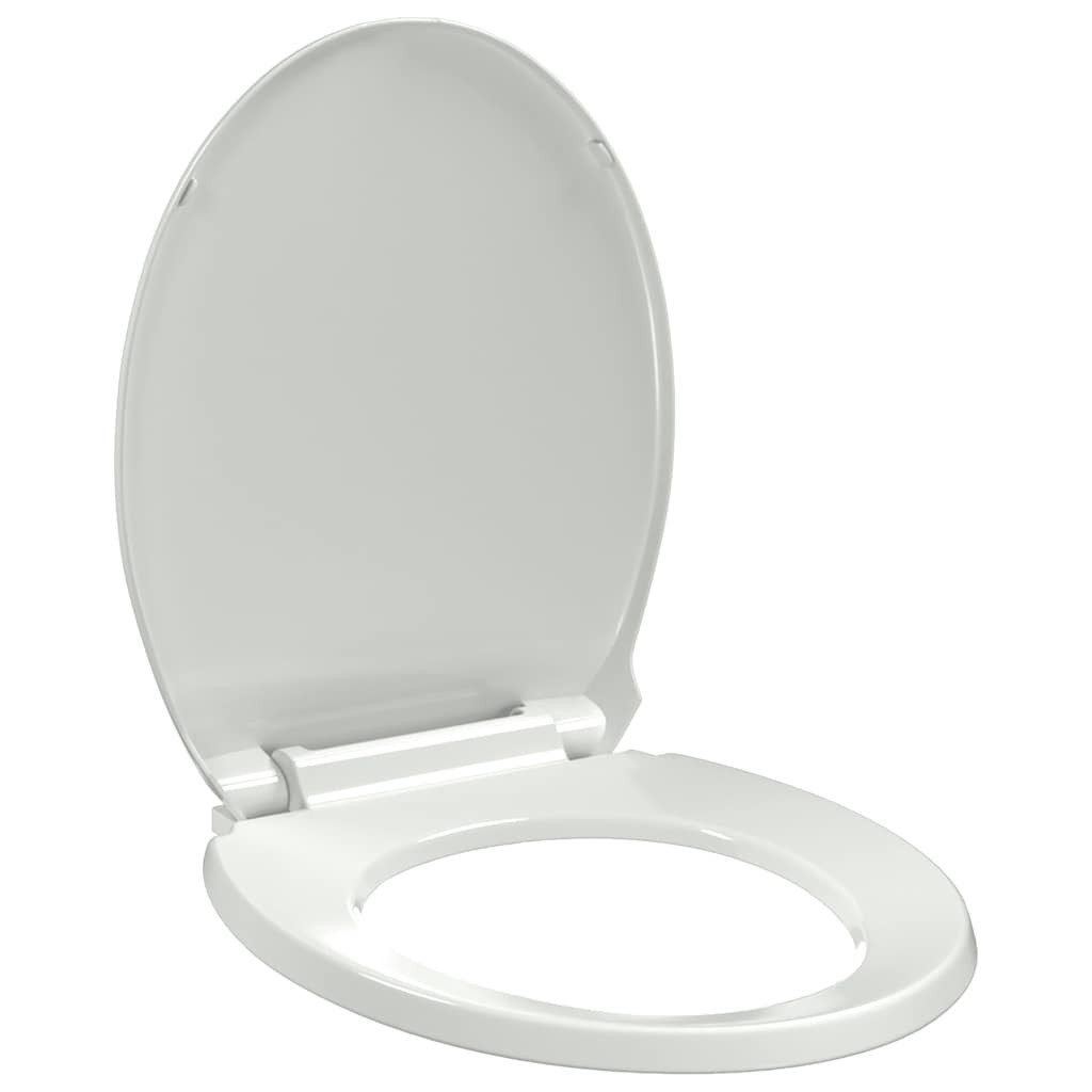vidaXL WC-Sitz Toilettensitz mit Absenkautomatik Weiß Oval (1-St) günstig online kaufen
