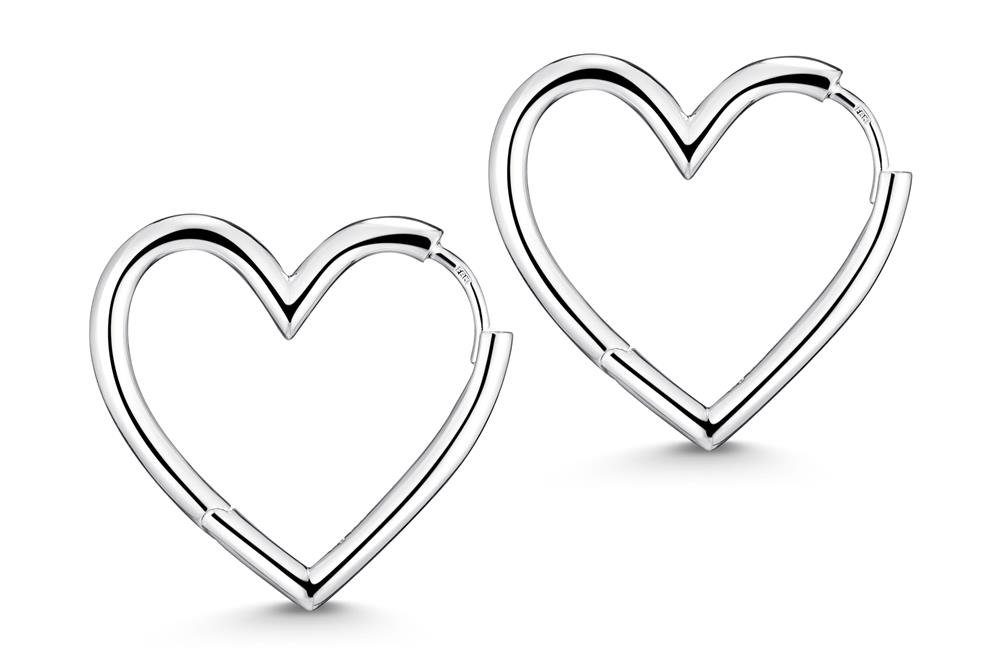 Silberkettenstore Creolen-Set Herz-Creolen 18,5mm - echt günstig online kaufen