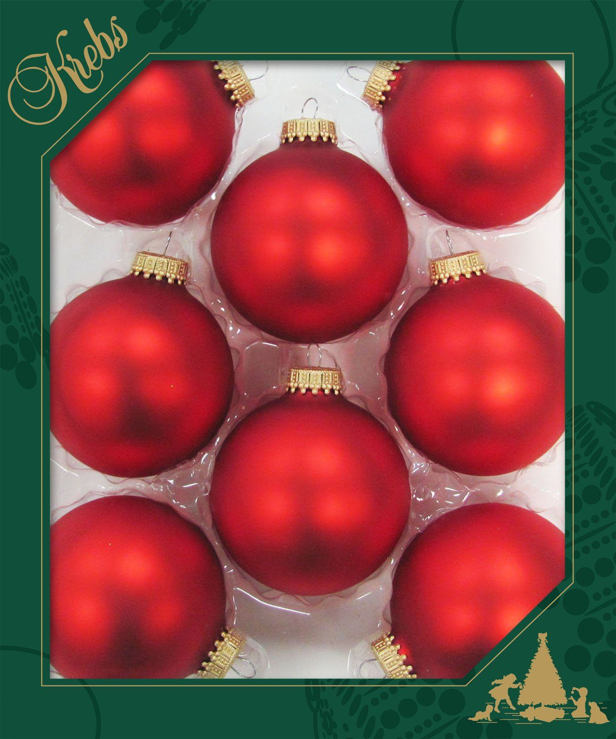 Weihnachtsbaumkugel CBK70213, Weihnachtsdeko rot, Christbaumschmuck, Christbaumkugeln Glas