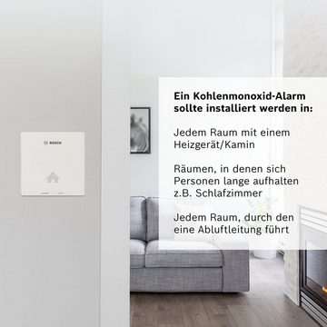 BOSCH D-CO CO-Melder (Kohlenmonoxid Melder mit Memory-Modus und Lebensdauer-Anzeige)