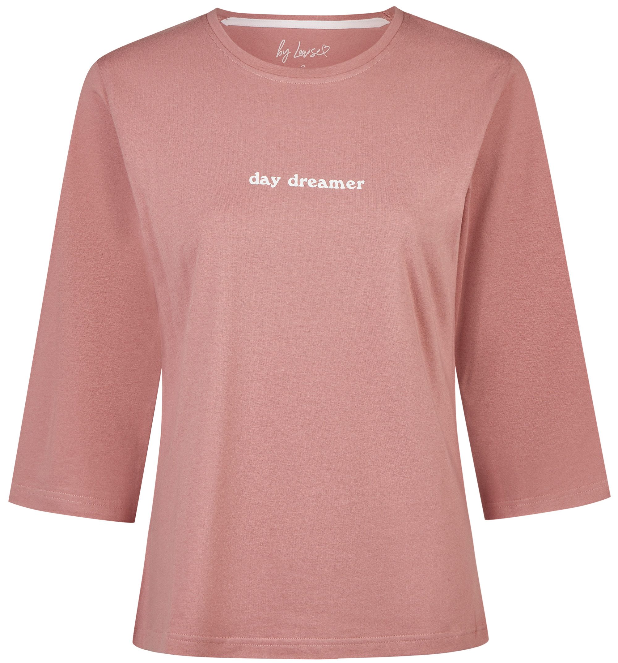 By Louise Schlafanzug Sleep Chic (Set, 2 tlg., 2-teilig) Damen Pyjama lang 3/4 Arm Baumwolle Rippstruktur
