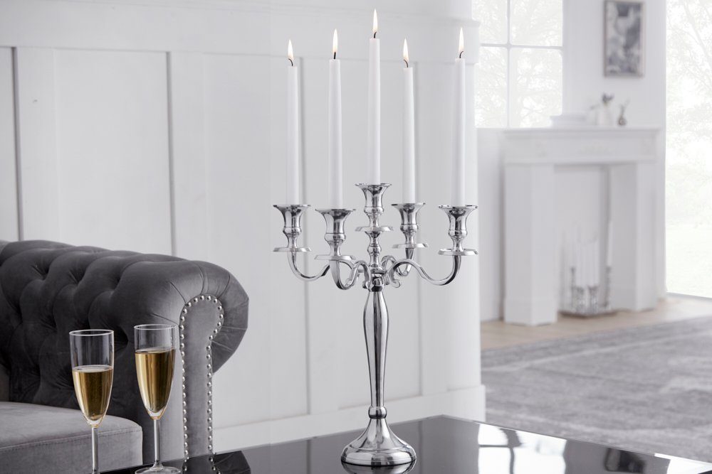riess-ambiente Kerzenständer »KERZENSTÄNDER 41cm silber« (1 Stück), Metall  · Kerzenhalter · Deko · Barock-Design online kaufen | OTTO