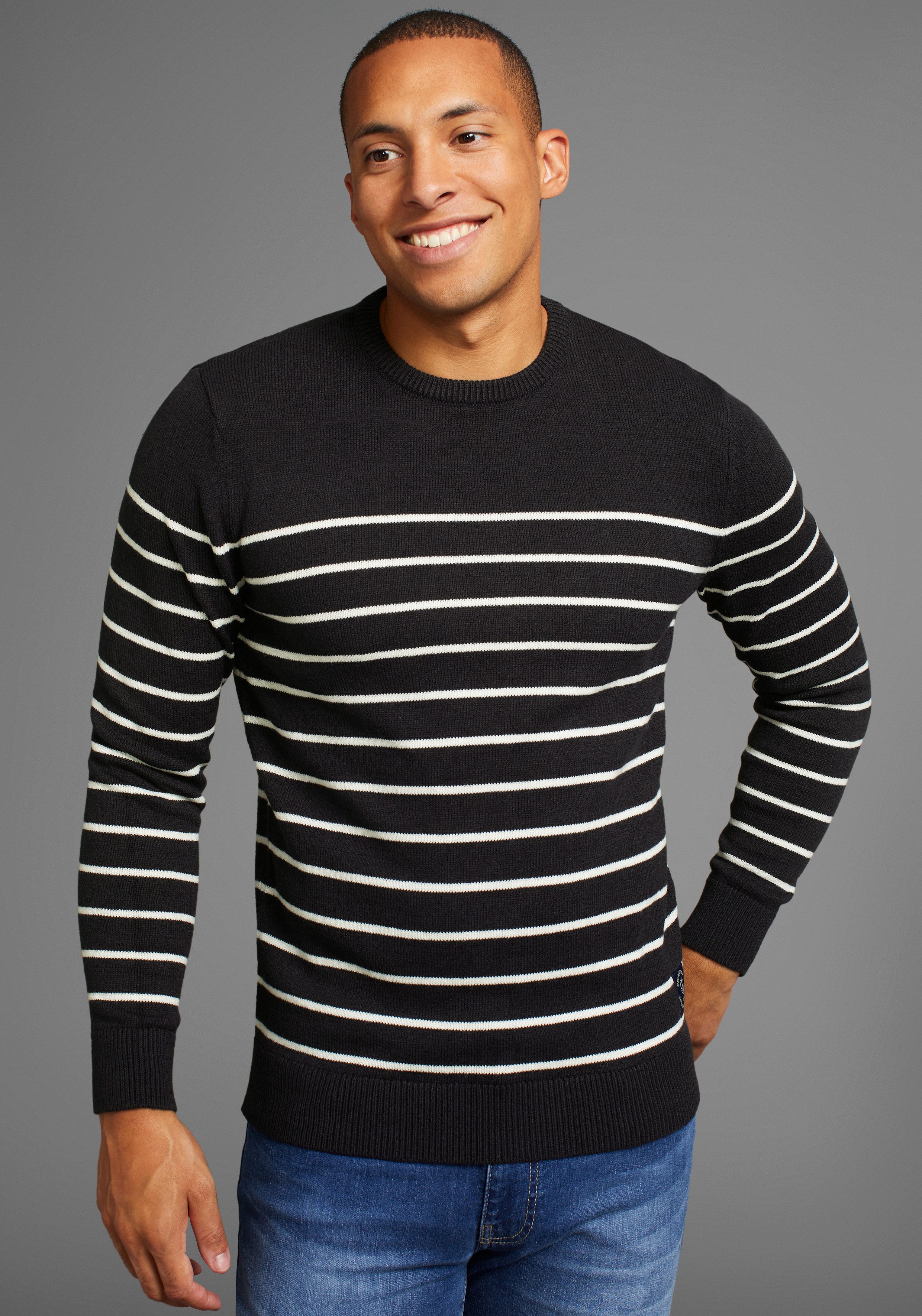 DELMAO Streifenpullover Bis Größe 3 XL günstig online kaufen