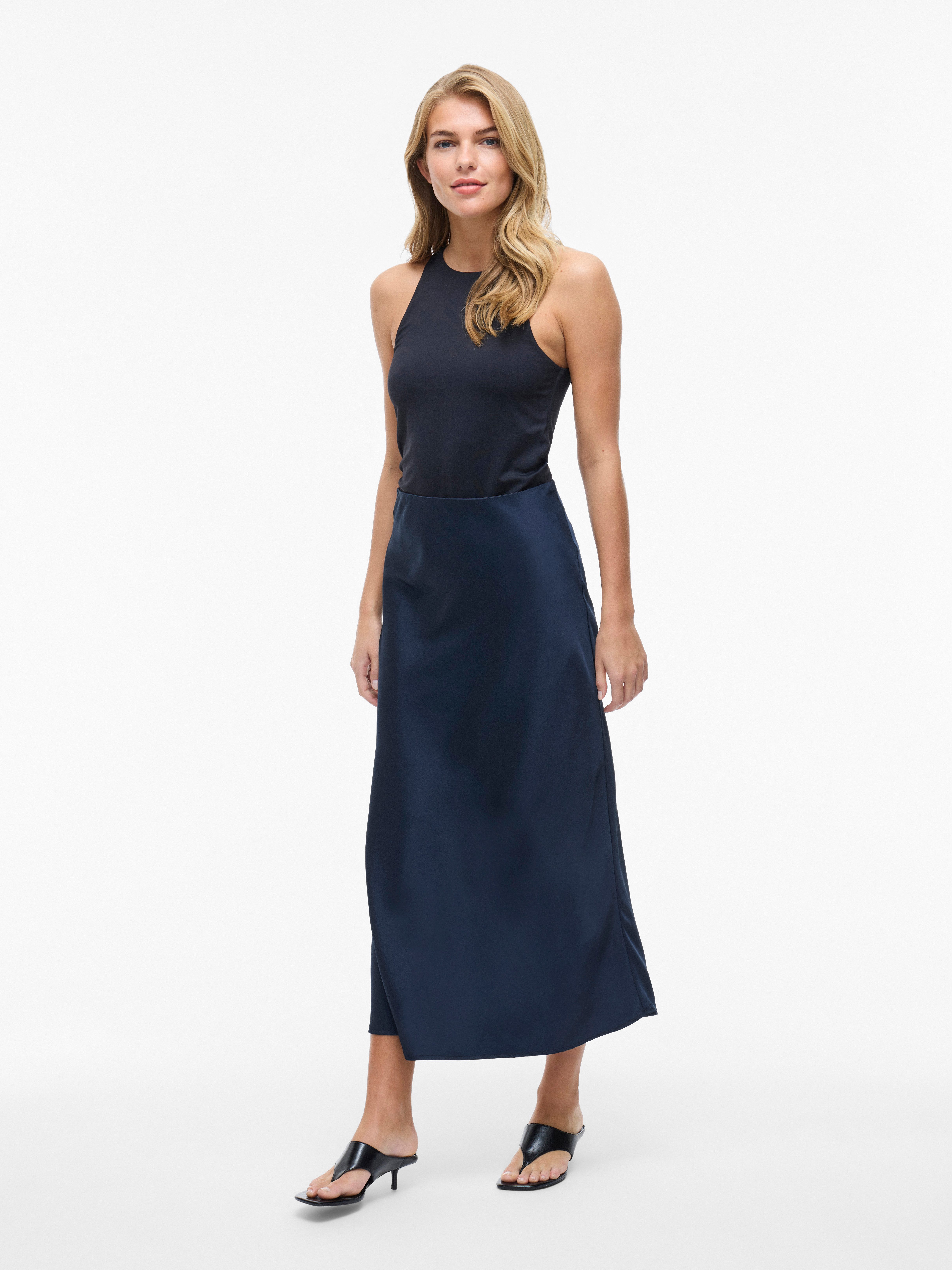 Vila Maxirock VIELLETTE HW LONG SKIRT - NOOS Kunstfaser