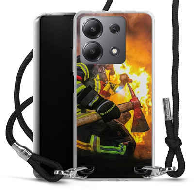 DeinDesign Handyhülle Feuerwehr Feuer Lebensretter Volunteer Firefighter, Xiaomi Redmi Note 13 5G Handykette Hülle mit Band Case zum Umhängen