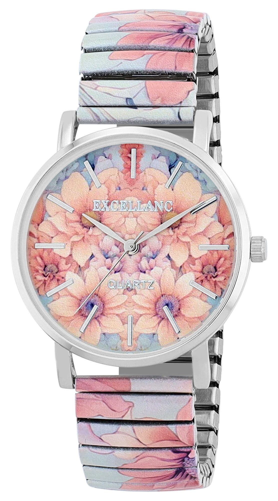 EXCELLANC Quarzuhr 1700060 Edelstahlzugband, D 36 mm. mit Muster günstig online kaufen